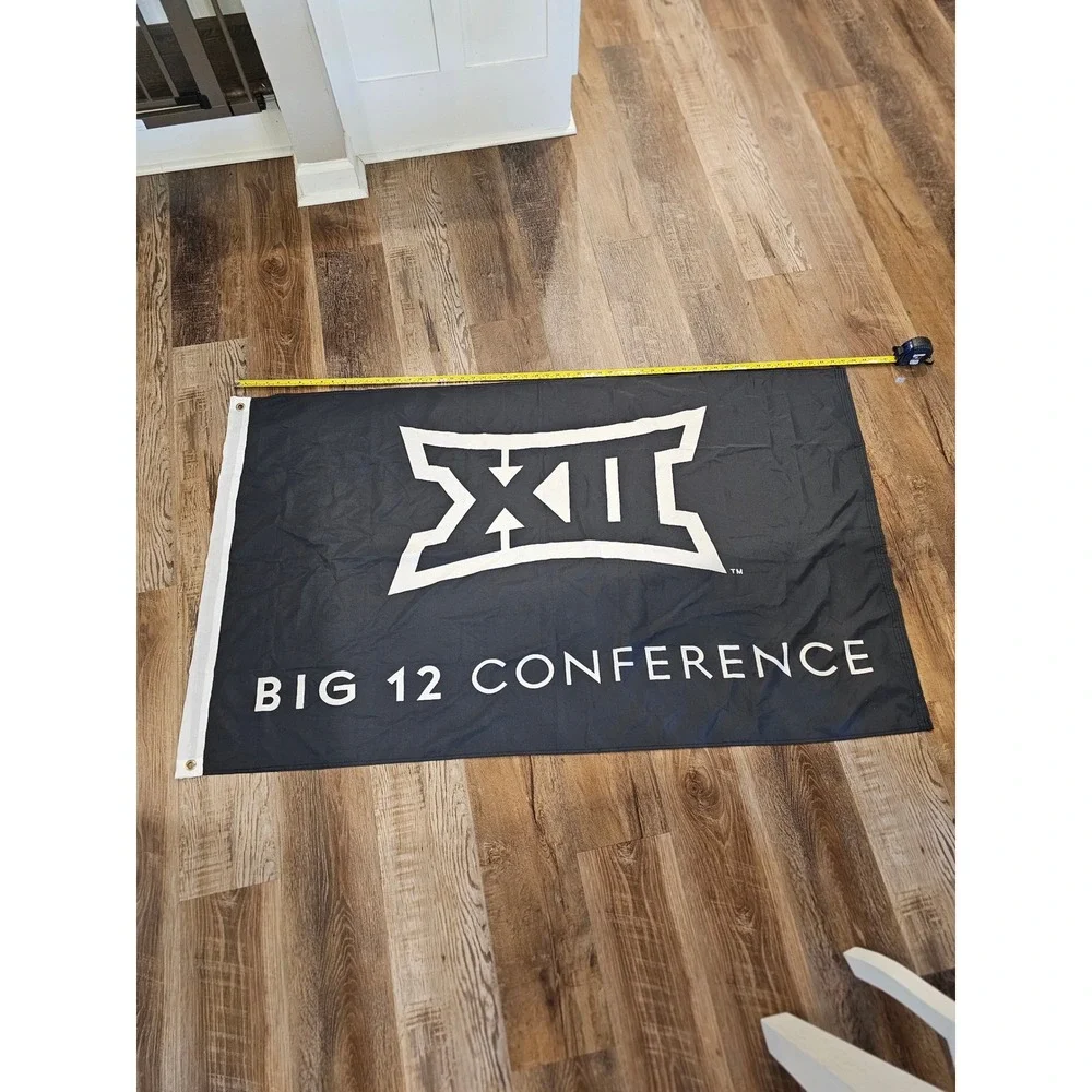 Big 12 Conference Flag Black White XII Logo Banner NCAA College Sports 3x5 ft
